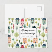 かわいい街区 ハッピー ホーム アニバーサリー リアルティ ポストカード (正面/裏面)