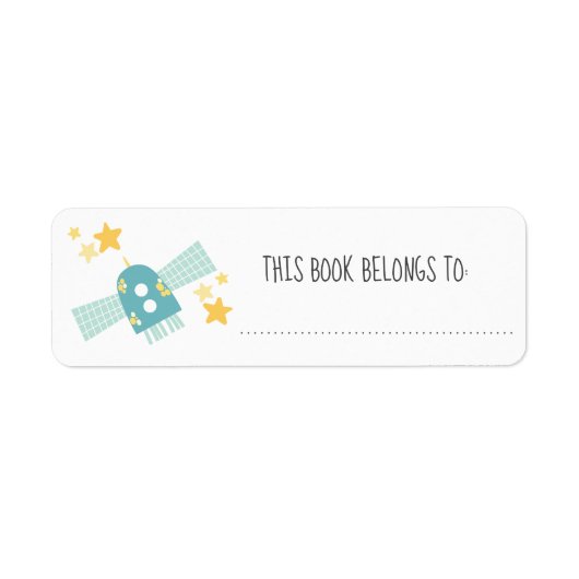 かわいい衛星&星この本は属している ラベル (正面)