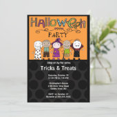 かわいい衣裳のパーティーのハローウィンパーティの招待状 招待状 (スタンド正面)