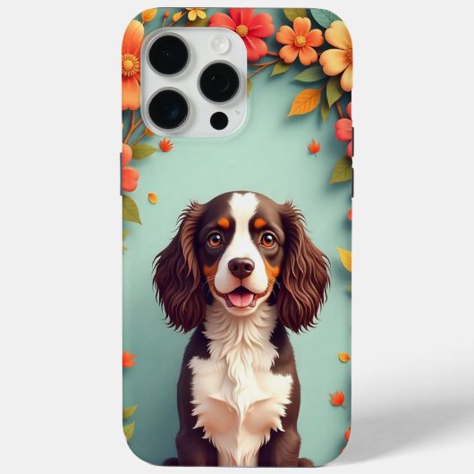 🐕 かわいい表情のキャラクタードッグ ✨ たのしい Case-Mate iPhoneケース (裏面)