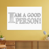かわいい表情デザイン「GOOD PERSON」買今すぐ キャンバスプリント (インサイチュ (リビング))