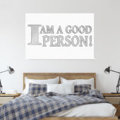 かわいい表情デザイン「GOOD PERSON」買今すぐ キャンバスプリント (インサイチュ (寝室))