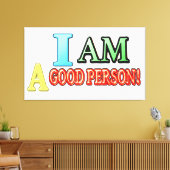 かわいい表情デザイン「GOOD PERSON」買今すぐ キャンバスプリント (インサイチュ (リビング))