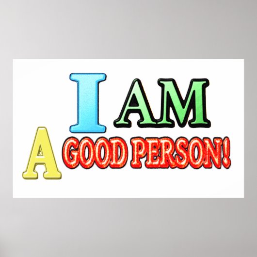 かわいい表情デザイン「GOOD PERSON」買今すぐ ポスター (正面)