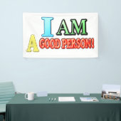 かわいい表情デザイン「GOOD PERSON」買今すぐ 横断幕 (トレードショー)