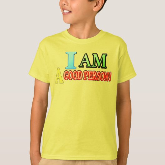 かわいい表情デザイン「GOOD PERSON」買今すぐ Tシャツ (正面)