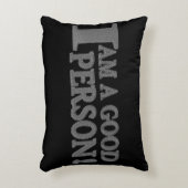 かわいい表情デザイン「GOOD PERSON」。買今 アクセントクッション (正面(垂直))