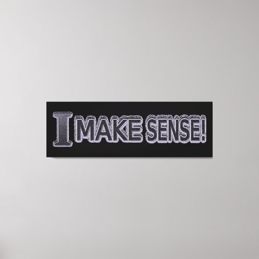 かわいい表情デザイン「Make Sense」買今すぐ キャンバスプリント (正面)