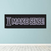 かわいい表情デザイン「Make Sense」買今すぐ キャンバスプリント (インサイチュ (ウッドフロア))