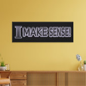 かわいい表情デザイン「Make Sense」買今すぐ キャンバスプリント (インサイチュ (リビング))