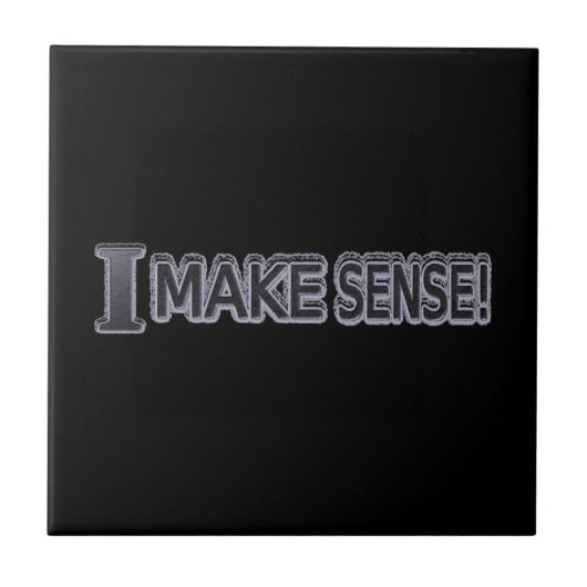 かわいい表情デザイン「Make Sense」買今すぐ タイル (正面)