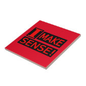 かわいい表情デザイン「Make Sense」買今すぐ タイル (側面)