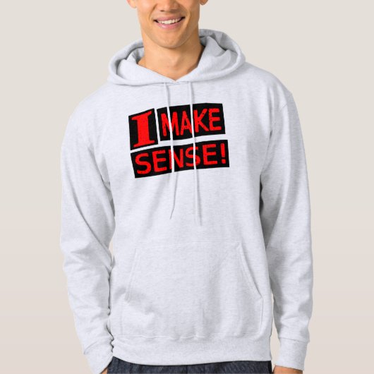 かわいい表情デザイン「Make Sense」買今すぐ パーカ (正面)