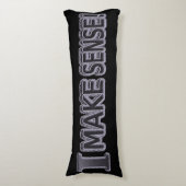かわいい表情デザイン「Make Sense」買今すぐ ボディピロー (正面縦)