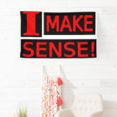 かわいい表情デザイン「Make Sense」買今すぐ 横断幕 (インサイチュ)