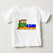 かわいい表現バースデートレインで年齢を問うナンバーズ ベビーTシャツ (正面)