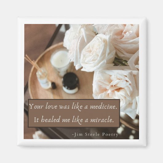 かわいい表現磁石の介護者への愛 マグネット (正面)