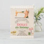 かわいい裁縫のテーマのパーティの招待状 招待状 (スタンド正面)