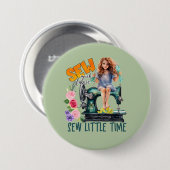 かわいい裁縫のワードアート 缶バッジ (正面&裏面)