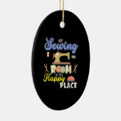 かわいい裁縫ギフトキルターズクラフトキルティング セラミックオーナメント (右)