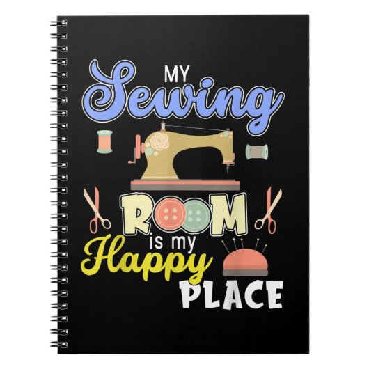 かわいい裁縫ギフトキルターズクラフトキルティング ノートブック (正面)