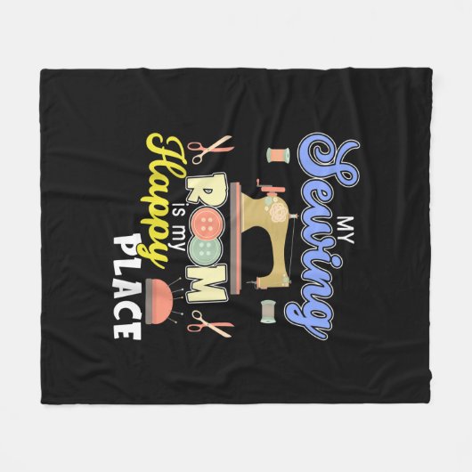 かわいい裁縫ギフトキルターズクラフトキルティング フリースブランケット (正面(横))