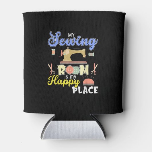 かわいい裁縫ギフトキルターズクラフトキルティング 缶クーラー (正面)