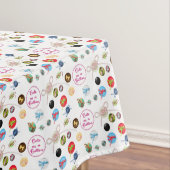 かわいい裁縫テーブルボタンのパターン長方形 テーブルクロス (インサイチュ)