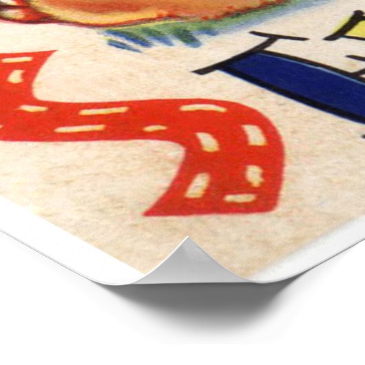 かわいい裁縫レトロヴィンテージバレンタインポスター ポスター (角)