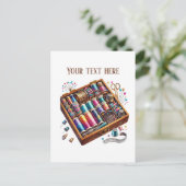 かわいい裁縫好きの追加文字 ポストカード (スタンド正面)