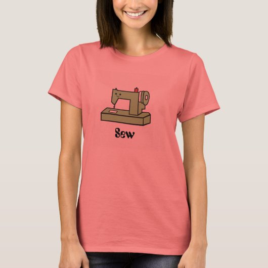 かわいい裁縫機Tシャツ Tシャツ (正面)