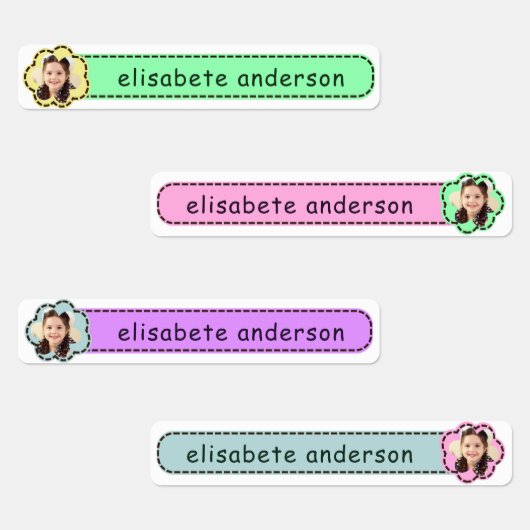 かわいい装飾カスタム的な写真名タグ防水 ラベル (グループ)
