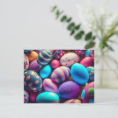 かわいい装飾フェスティバルイースターエッグ ポストカード (スタンド正面)