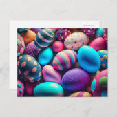 かわいい装飾フェスティバルイースターエッグ ポストカード (正面/裏面)