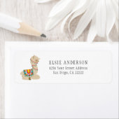 かわいい装飾ラマ差出人住所 | ラベル (インサイチュ)