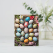 かわいい装飾復活祭の卵コラージュ ポストカード (スタンド正面)