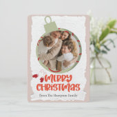 かわいい装飾 ファミリーまたはビジネス用 フラットホリデーカード シーズンカード (スタンド正面)