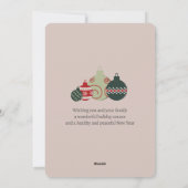 かわいい装飾 ファミリーまたはビジネス用 フラットホリデーカード シーズンカード (裏面)