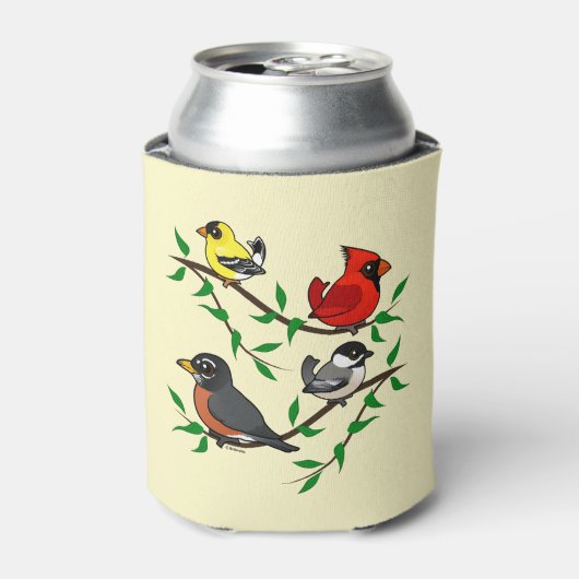かわいい裏庭の鳥 缶クーラー (缶正面)