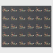 かわいい複葉機 ラッピングペーパー (フラット)