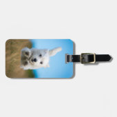 かわいい西の高地テリアの子犬のランニング ラゲッジタグ (正面横)