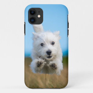 かわいい西の高地テリアの子犬のランニング iPhone 11 ケース
