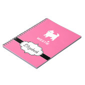 かわいい西の高地テリア- I愛Westies ノートブック (左側)