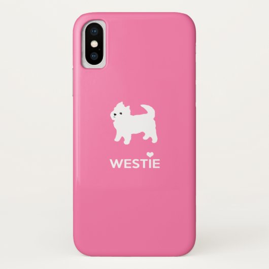 かわいい西の高地テリア- I愛Westies Case-Mate iPhoneケース (裏面)