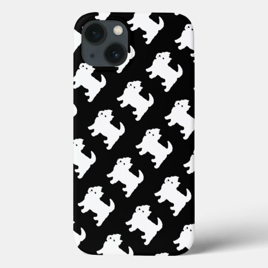 かわいい西の高地テリア- Westieパターン Case-Mate iPhoneケース (裏面)