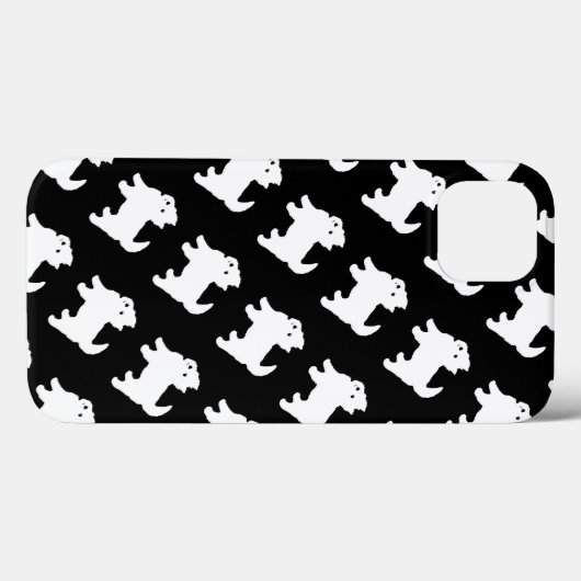 かわいい西の高地テリア- Westieパターン Case-Mate iPhoneケース (裏面 (横))