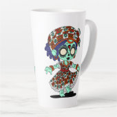 かわいい西アフリカのゾンビ カフェラテマグ (右アングル)