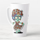 かわいい西アフリカのゾンビ カフェラテマグ (左アングル)