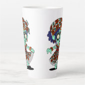 かわいい西アフリカのゾンビ カフェラテマグ (正面)