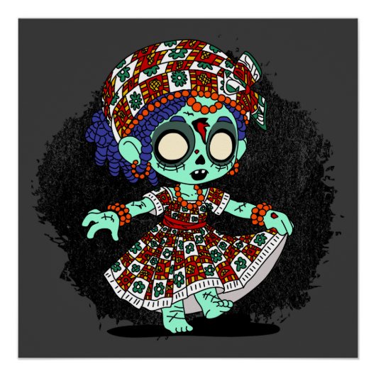 かわいい西アフリカのゾンビ ポスター (正面)